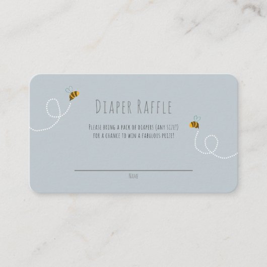 Bumble bee Honey Beer Gender Neutral Baby shower Informatiekaartje (Voorkant)