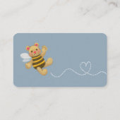 Bumble bee Honey Beer Gender Neutral Baby shower Informatiekaartje (Achterkant)