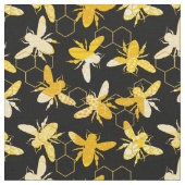 Bumble Bee Honey Pattern Stof (Close Up)