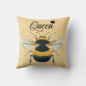 Bumble Bee Honeybee Queen Bee Kussen (Achterkant)