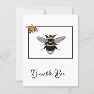 Bumble Bee in Bee Lijst Briefkaart