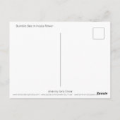 Bumble Bee in het Briefkaart Hosta (Achterkant)