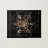 Bumble Bee in Sacred Geometry - Black en Gold Legpuzzel (Horizontaal)