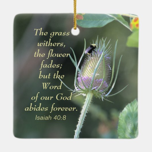 Bumble Bee - Isaiah 40:8 Ornament (Achterkant)