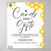 Bumble Bee Kaart & Gift Dank u Baby shower teken Poster (Voorkant)