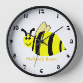 Bumble bee Kinder Genummerde Wall Clock AANPASSEN  (Voorkant)