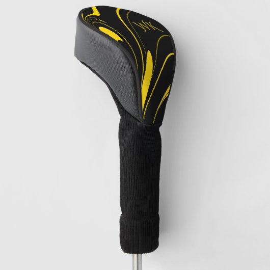 Bumble Bee kleuren geel monogram Golfheadcover (Schuin)