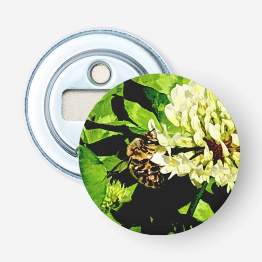 Bumble Bee Knop Flesopener Button Flesopener (Voorkant)