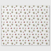 Bumble Bee & Ladybird Wrapping Papier Gift Wrap (Vlak)