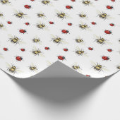 Bumble Bee & Ladybird Wrapping Papier Gift Wrap (Hoek)