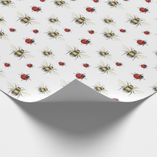 Bumble Bee & Ladybird Wrapping Papier Gift Wrap