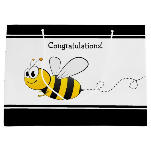 Bumble Bee Large Gift Bag Groot Cadeauzakje (Voorkant)