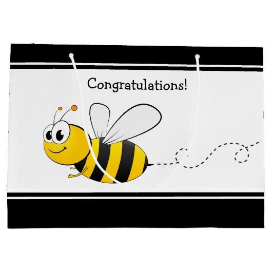 Bumble Bee Large Gift Bag Groot Cadeauzakje (Achterkant)