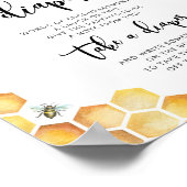 Bumble bee Late night diapers baby shower Poster (Hoek)