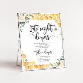 Bumble bee Late night diapers baby shower Poster