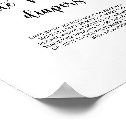 Bumble bee \ Late night diapers game Poster (Hoek)