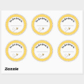 Bumble Bee Lezing Bookplaten Ronde Sticker (Vel)
