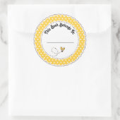 Bumble Bee Lezing Bookplaten Ronde Sticker (Tas)