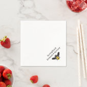 Bumble Bee Logo Bijenhouder Apiary Honingmonsters Servet (Insitu)