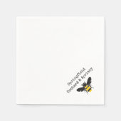 Bumble Bee Logo Bijenhouder Apiary Honingmonsters Servet (Voorkant)