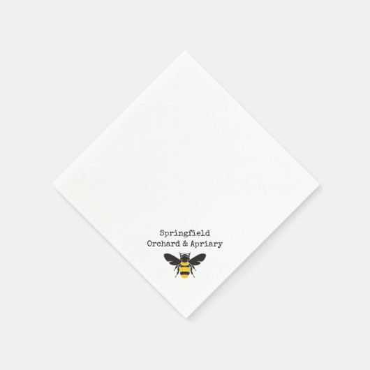 Bumble Bee Logo Bijenhouder Apiary Honingmonsters Servet (Hoek)