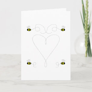 Bumble Bee Love Wenskaart Kaart