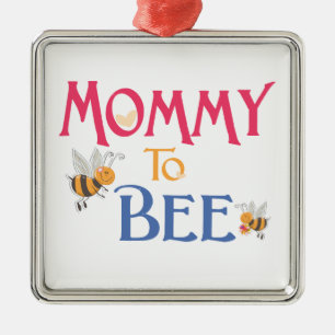 Bumble bee mamma to be metalen ornament