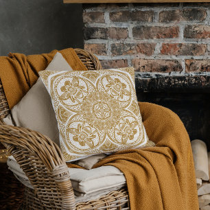 Bumble bee Mandala Kies uw kleur Kussen