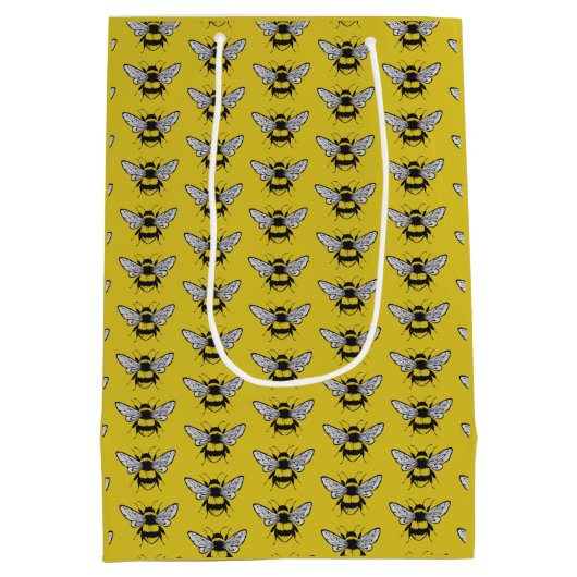 Bumble Bee Medium Cadeauzakje (Achterkant)
