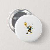 Bumble Bee met Honing Ronde Button 5,7 Cm (Voorkant /achterkant)
