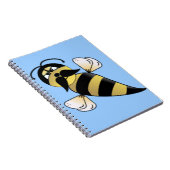 Bumble Bee met Mustache Notitieboek (Rechterzijde)