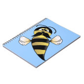 Bumble Bee met Mustache Notitieboek (Linkerzijde)