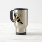 Bumble Bee met Mustache Reisbeker (Voorkant links)