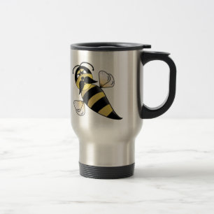 Bumble Bee met Mustache Reisbeker