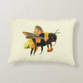 Bumble Bee met pollen Accent Kussen (Achterkant)