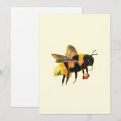 Bumble Bee met pollen Feestdagenkaart (Voorkant / Achterkant)
