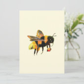 Bumble Bee met pollen Feestdagenkaart (Staand voorkant)