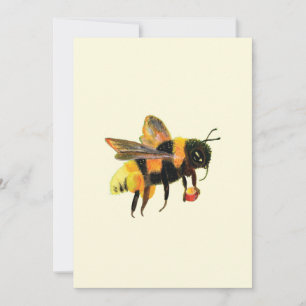 Bumble Bee met pollen Feestdagenkaart