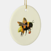 Bumble Bee met pollen Keramisch Ornament (Rechts)
