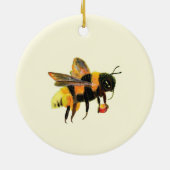 Bumble Bee met pollen Keramisch Ornament (Achterkant)