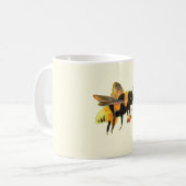 Bumble Bee met pollen Koffiemok (Voorkant links)