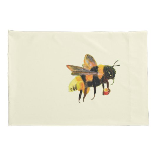 Bumble Bee met pollen Kussensloop (Achterkant-Rechts)