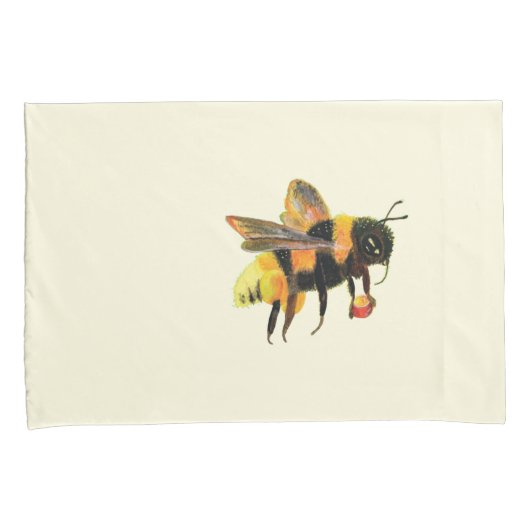 Bumble Bee met pollen Kussensloop (Voorkant-Rechts)