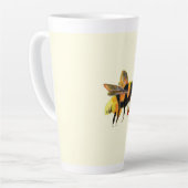Bumble Bee met pollen Latte Mok (Linkerhoek)