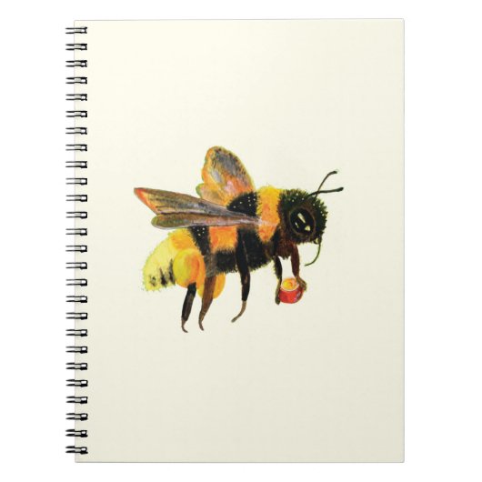 Bumble Bee met pollen Notitieboek (Voorkant)