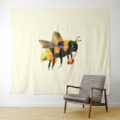 Bumble Bee met pollen Wandkleed (In Situ (horizontaal))