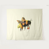 Bumble Bee met pollen Wandkleed (Voorkant (horizontaal))