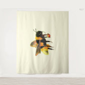 Bumble Bee met pollen Wandkleed (Voorkant)