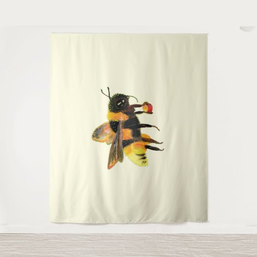 Bumble Bee met pollen Wandkleed (Voorkant)