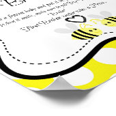 Bumble bee mijn waterbroke! Baby shower game Poster (Hoek)